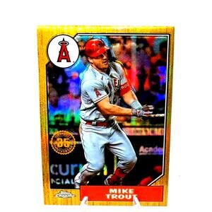 MIKE TROUT 2022 Topps Chrome 87BC-1 1987 35th Anniversary Refractor Insert